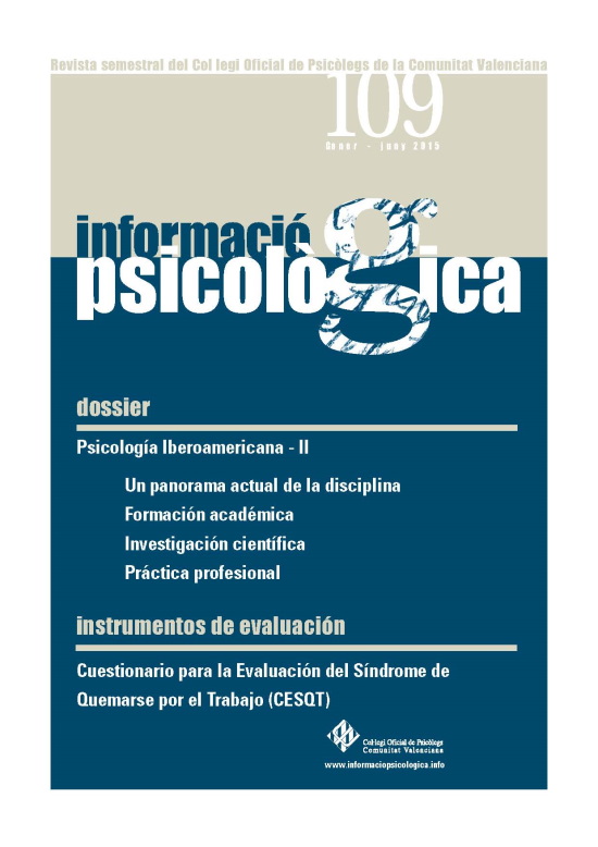 					Ver Núm. 109 (2015): Psicología Iberoamerica II
				