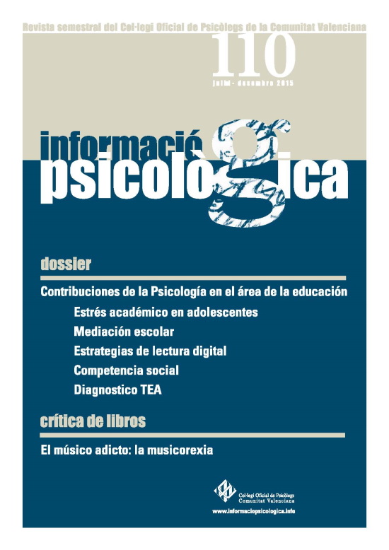 					Ver Núm. 110 (2015): Contribuciones de la psicología en el área de la educación
				
